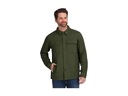 Spyder Mens Core Sweater Fleece Shirt Jacket Shacket, Dusty Green, M
