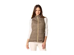 Amazon Essentials Women's Mid-Weight Puffer Vest, Olive Cheetah, X-Small