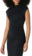 Amazon Essentials Women's Slim-Fit Extended-Sleeve Ruched Matte Jersey Top, Black, XX-Large