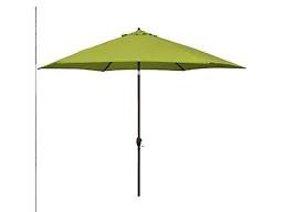 11-Foot Aluminum Market Patio Umbrella with Crank Lift and Push-Button Tilt in Lime Green Polyester