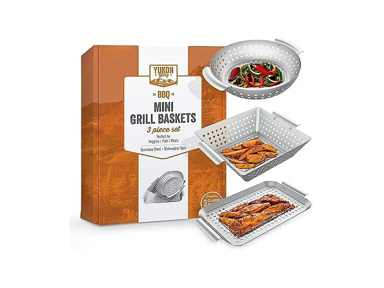 Yukon Glory 3-Piece Mini Grill Basket Set