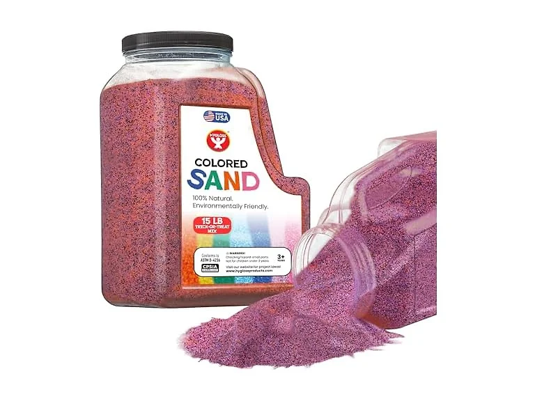 Hygloss Colored Sand – Spooky Black, Orange & Purple
