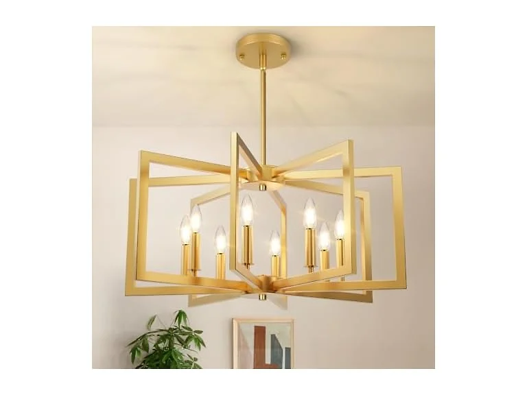 8-Light Chandelier, Farmhouse Dining Room Light Fixture