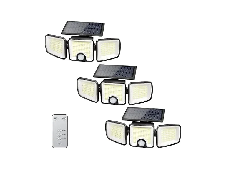 Brightown 3 Pack Solar Flood Outdoor Lights