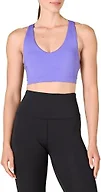 Amazon Essentials Women's Active Sculpt V-Neck Medium Support Sports Bra, Purple, XX-Large