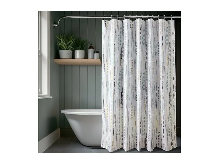 HPD Half Price Drapes Blossom Printed Shower Curtain