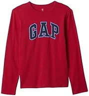 GAP Boys' Long Sleeve Logo Tee, Sled, X-Large