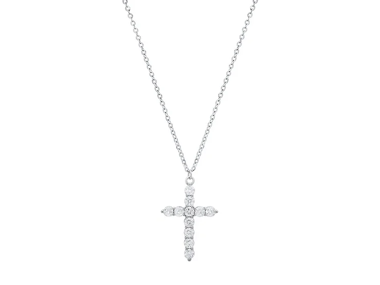 Moissanite Diamond Cross Necklace