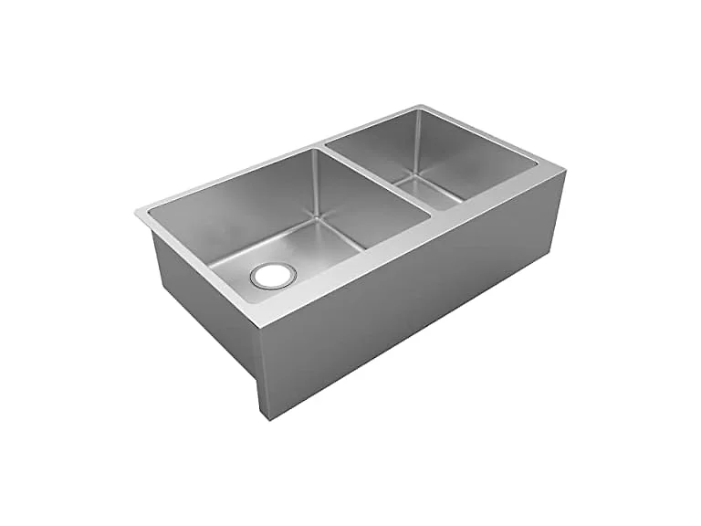 Elkay 16 Gauge Stainless Steel 35-7/8" Double Bowl Farmhouse