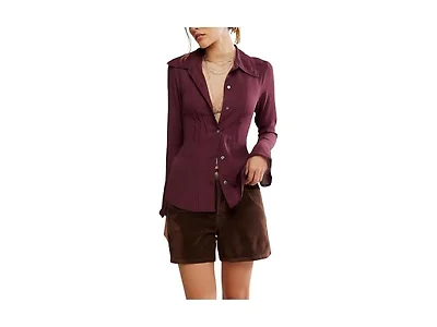 Free People Womens Melrose Top Chocolate