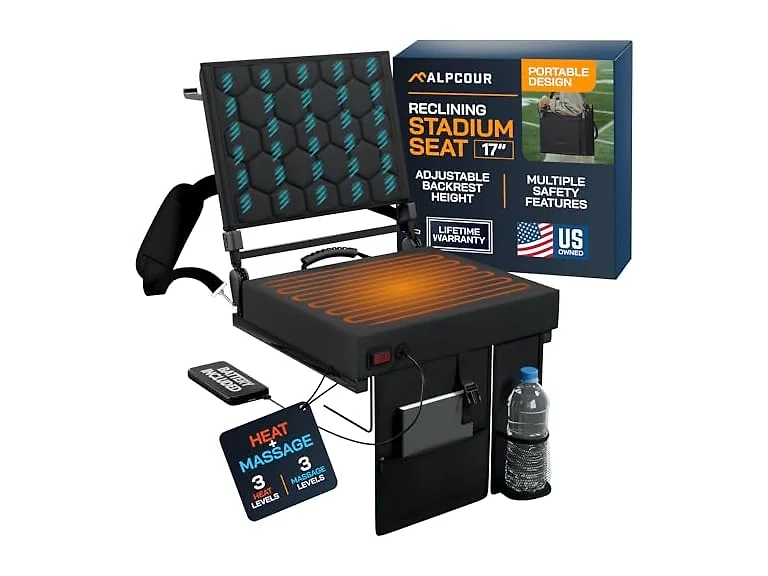 Alpcour Heated Massage Reclining Stadium Seat