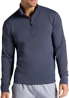 Gaiam Men’s Recovery Long Sleeve Quarter-Zip, Standard Fit, Midweight Breathable Material, Cool Grey, Small