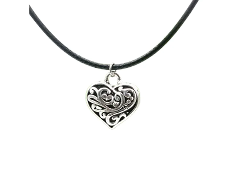 Sterling Silver Artisan Heart Necklace