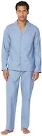 Amazon Essentials Men's Cotton Stretch Pyjama Set, Long-Sleeve Button-Down Woven Sleepwear, Cornflower Blue, Medium