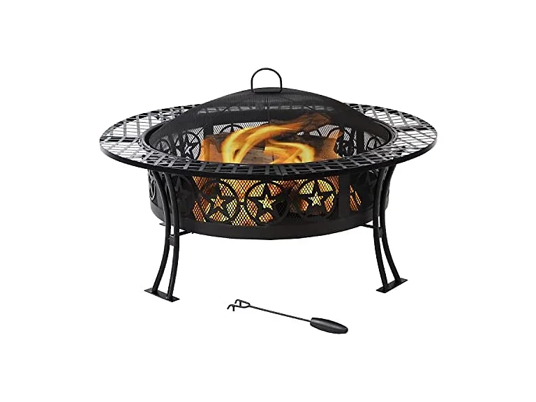 40" Four Star Large Fire Pit Table w/ Spark Screen
