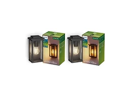 PHILIPS Mirth Outdoor Wall Light, E26 LED Bulb Included, 2 Lights