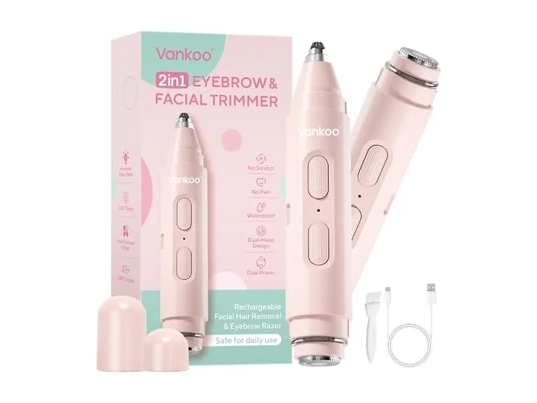 Vankoo 2 in 1 Facial Hair Remover