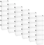 Superio Small Clear Storage Box with Lid, 4.75 Quart Plastic Container Bins for Organizing, Stackable Crates, BPA Free, Non Toxic, Odor Free, Organizers for Home, Office, School, and Dorm, 36 Pack