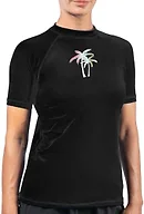 Kanu Surf Women's Breeze UPF 50+ Short Sleeved Active Rashguard & Workout Top, Hayley Black, Medium