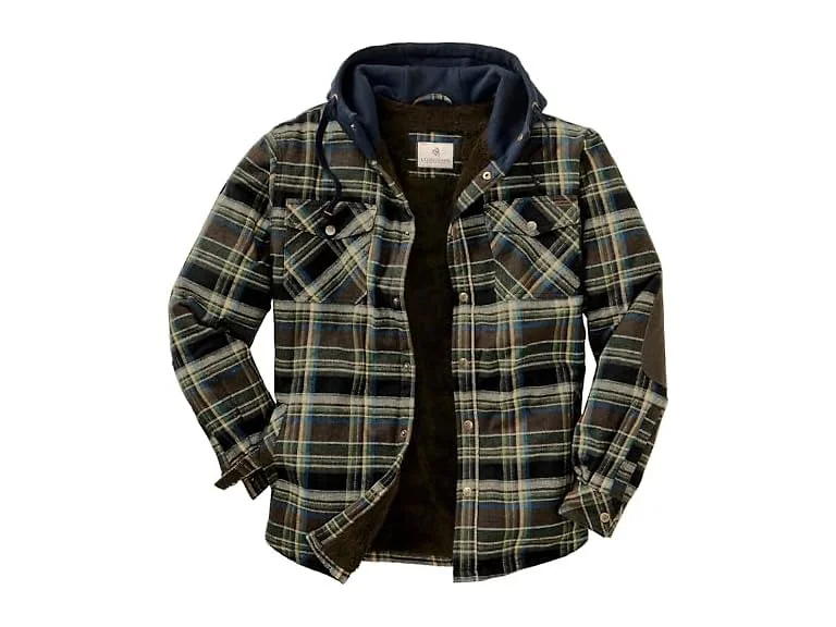 Legendary Whitetails Men Hooded Flannel Jacket