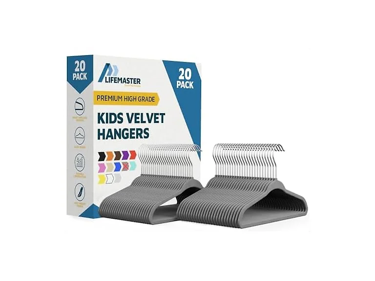 Lifemaster Velvet Kids Hangers Pack