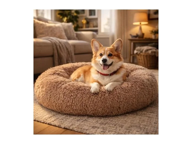 FITION Dog & Cat Bed for Indoor, 24in Calming Donut