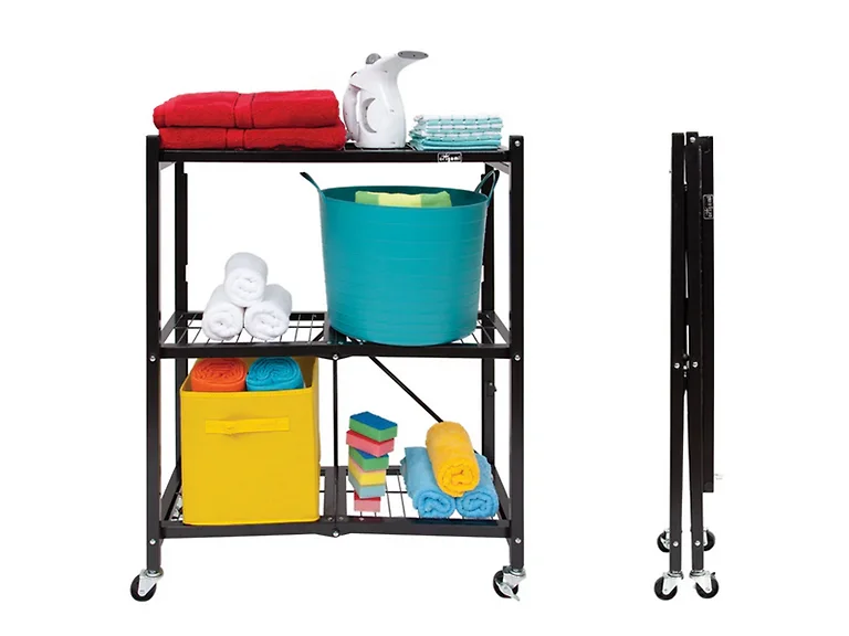 Origami R3-06W 3 TIER FOLDABLE SHELF - BLACK