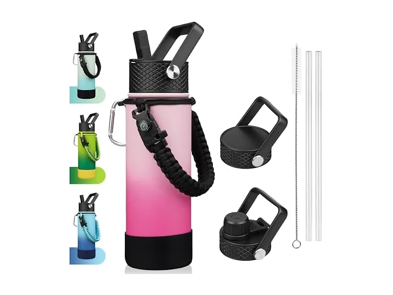 BJPKPK 22oz Insulated Water Bottle Cherry