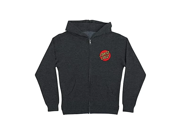 Santa Cruz (M) Youth Zip Up Hooded Dot Sweatshirt
