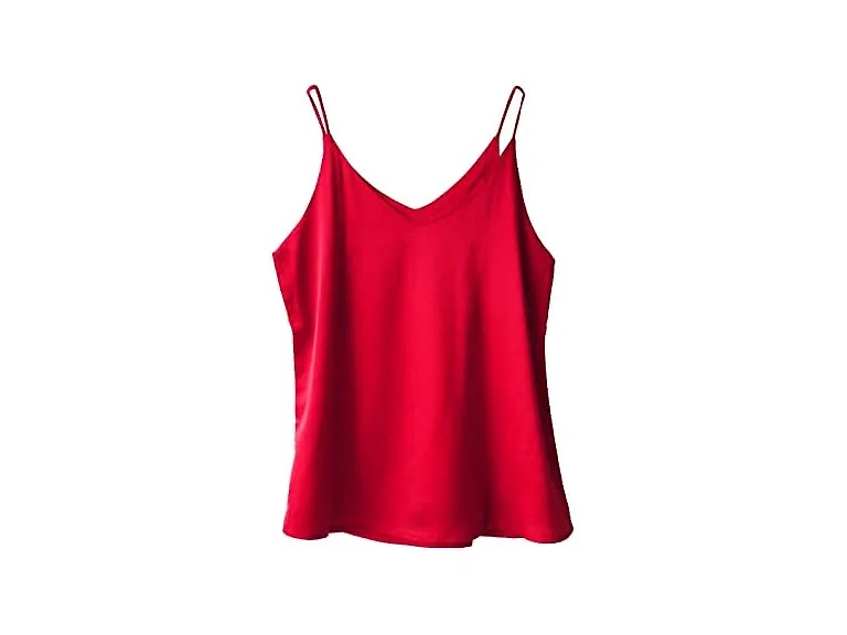 Wantschun Women (3X) Silk Satin Camisole Top Shirt