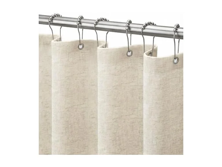 Seasonwood 72x84 Inches Linen Shower Curtain