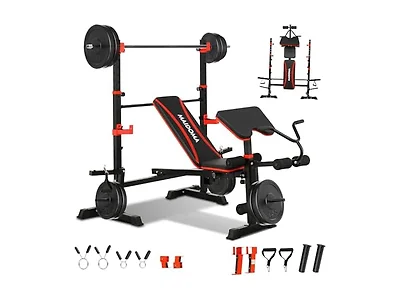 MAIDOMA 6 in 1 Weight Bench Set