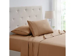 Bamboo 4 Piece 1800 Thread Count Waffle Hem Sheet Set