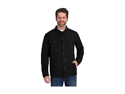Spyder Mens Core Sweater Fleece Shirt Jacket Shacket, Black, S