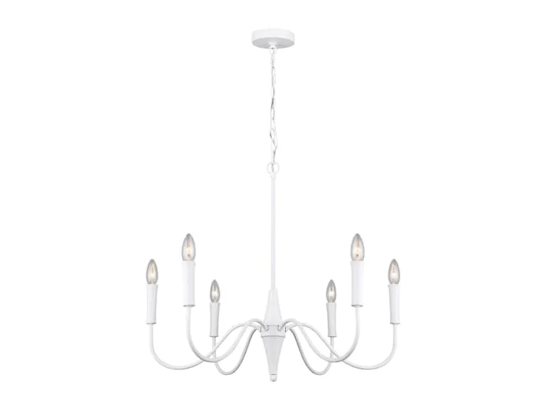 Canarm Chain Chandelier, Matte White