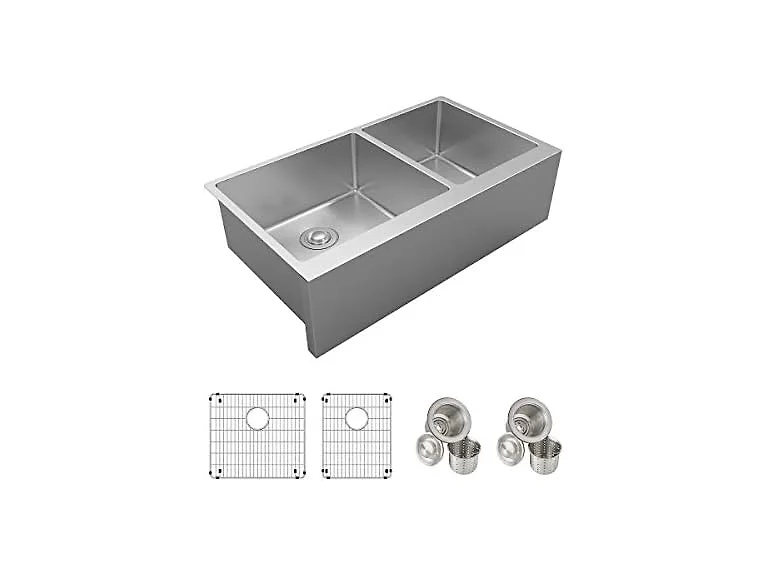 Elkay 16 Gauge Stainless Steel 35-7/8" Farmhouse Sink Kit
