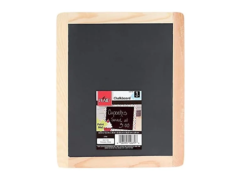 Plaid Double Sided Framed Chalkboard