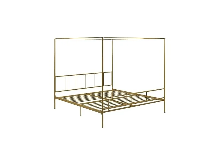 Novogratz Marion Canopy Bed, King, Gold