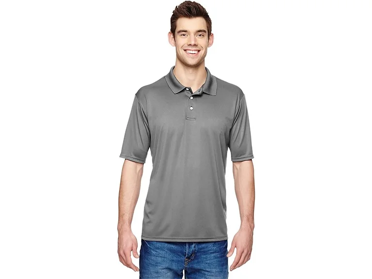 Hanes Men (M) Cool DRI Grey Polo