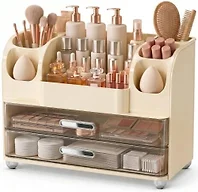 KQJS Large Makeup Organizer Countertop for Vanity Skincare Organizers