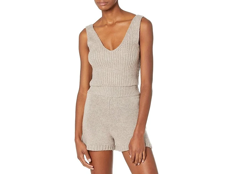 The Drop Sylvie Double V-neck Textured