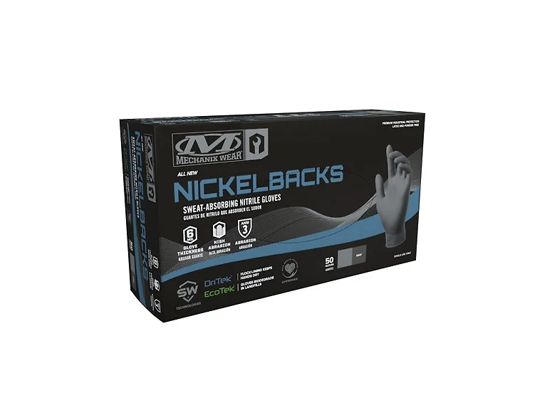 50ct MECHANIX WEAR Nickelbacks 6mil Nitrile Gloves