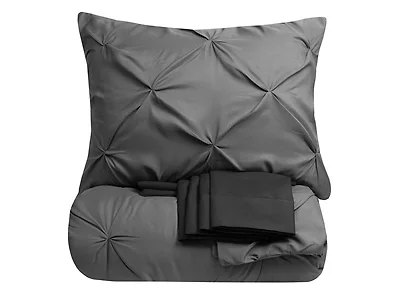 9-Piece Pinch Pleated Down Bedding Set