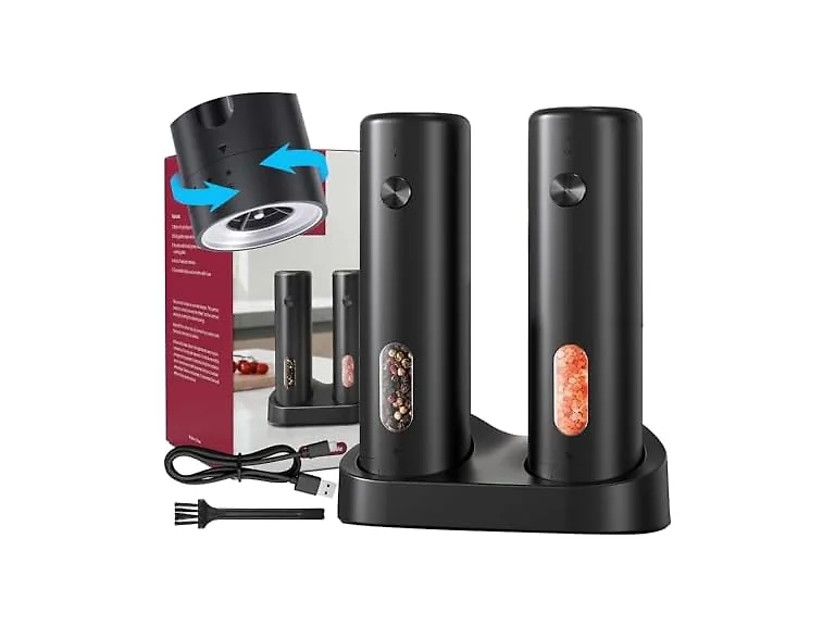 Safashy Electric Salt and Pepper Grinder Set