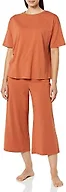 Amazon Essentials Women's Knit Jersey Pajama Set - Discontinued Colors, Terracotta, 4X