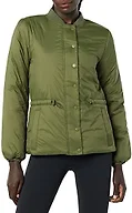 Amazon Essentials Women's Waist Padded Insulated Bomber Jacket, Fall Fashion, Dark Olive, X-Large