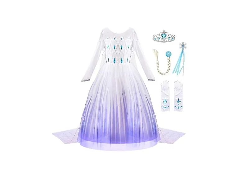 Girl Princess Costume Snow Party Dress