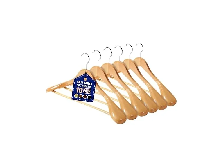 Lifemaster Solid Wooden Hanger Set  10pc