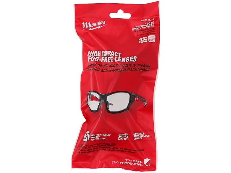 Milwaukee 48-73-2021 Clear Safety Glasses 1 or 2 Pair