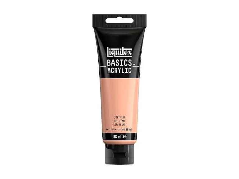 Liquitex Basics Acrylic Paint 4oz 810 Light Portrait Pink